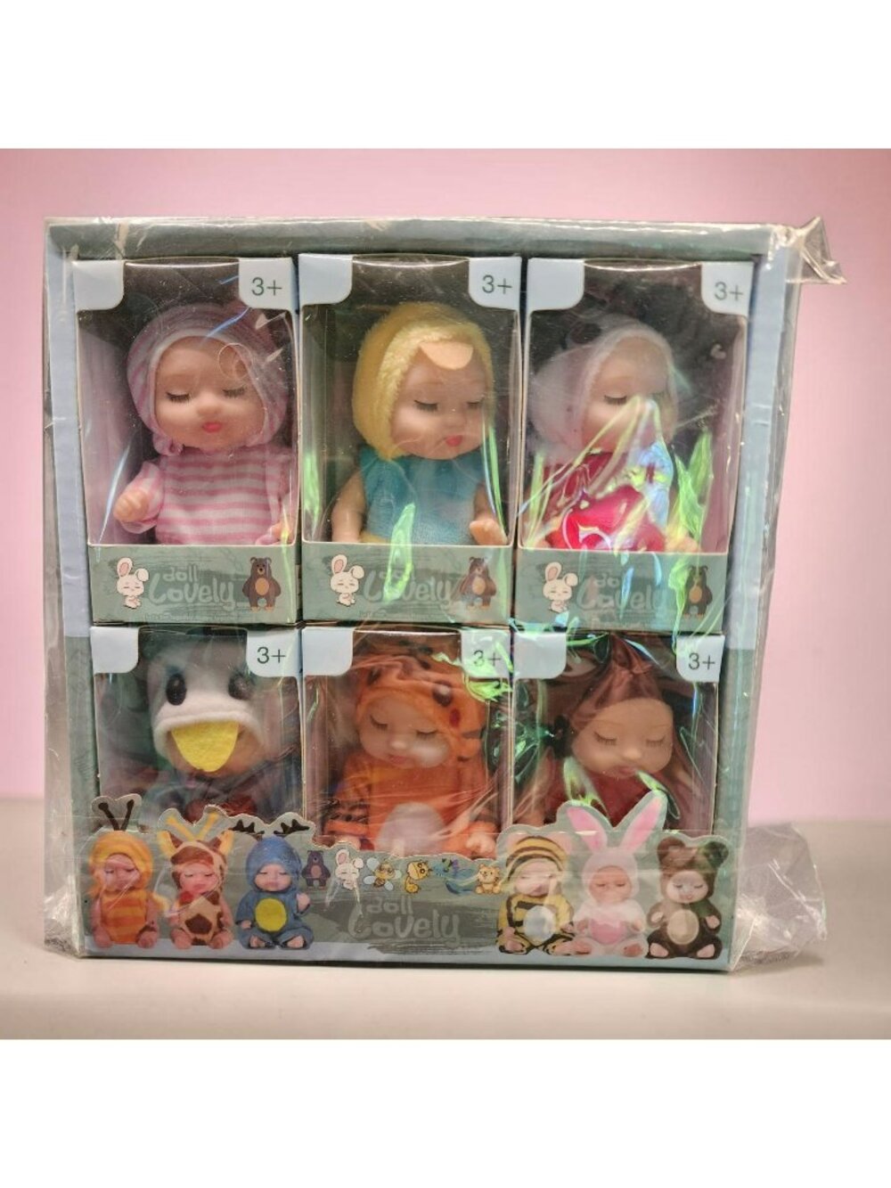 Doll Lovely 6 3.5" Mini Dolls In Animal Costumes Collectible Set For Ages 3+ - Picture 1 of 8